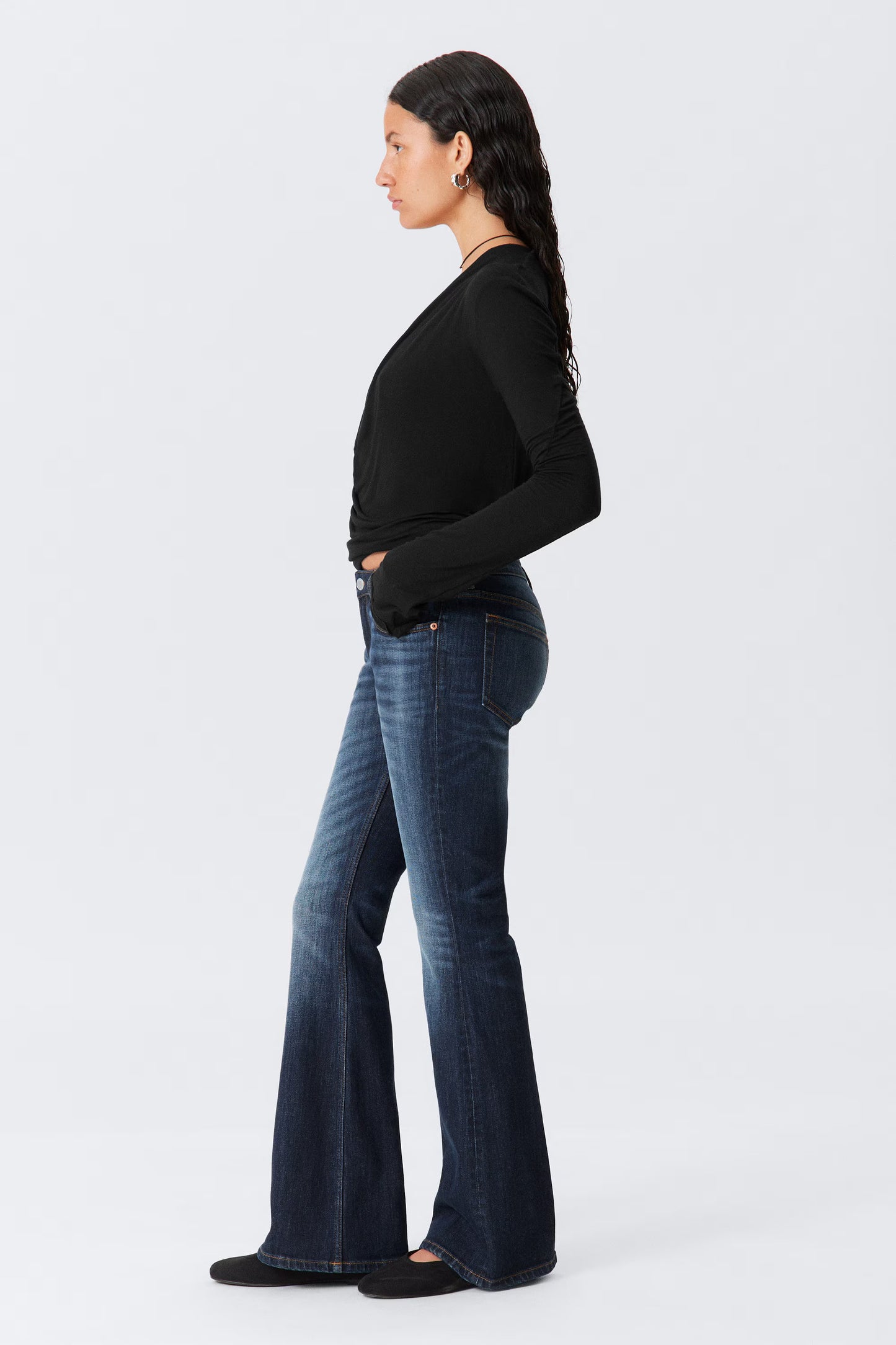 Nordelwelfen flared low rise jeans